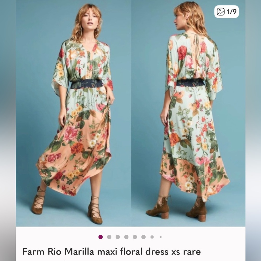 FARM Rio Vibrant Floral Kimono Dress